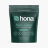 Hona Fiber + Greens supplement package on a white background
