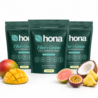 Hona Fiber + Greens pouch, 90 servings (three pouches)