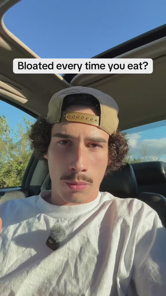 Man describing the positive effects of using Hona Fiber + Greens for bloating.